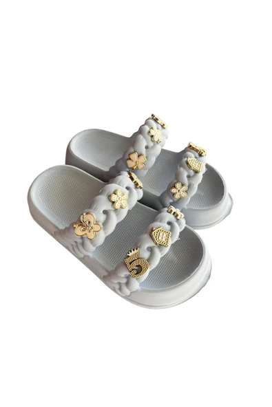 güven kundura Kız Çocuk Taşlı Terlik - Resim 5