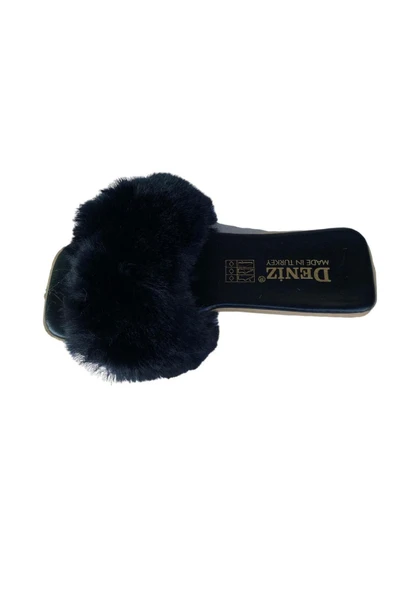 DENİZ Kadın Tüylü Terlik - Resim 6