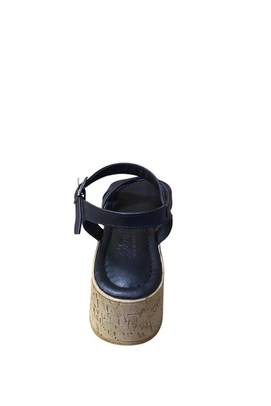 Shoes Kadın Dolgu Topuklu Kalın Tabanlı Çapraz Bantlı Yazlık Ayakkabı - 12
