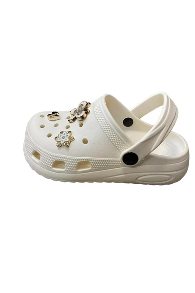 Horoz Kadın Taşlı Önü Kapalı arkası bantlı crocss terlik ürün görseli