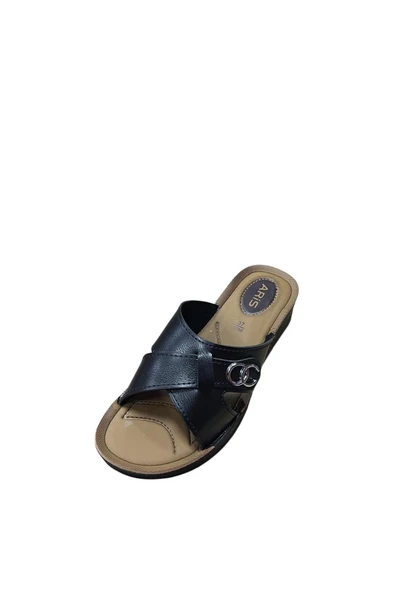 BY ARİS Kadın Dolgu Topuklu Terlik - Resim 3