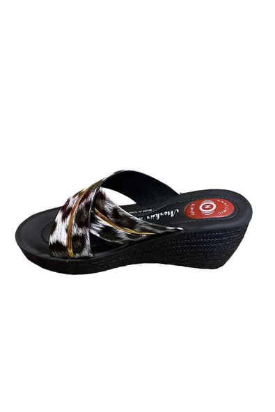 Merkür Kadın Leopar Dolgu Topuk Terlik ürün görseli