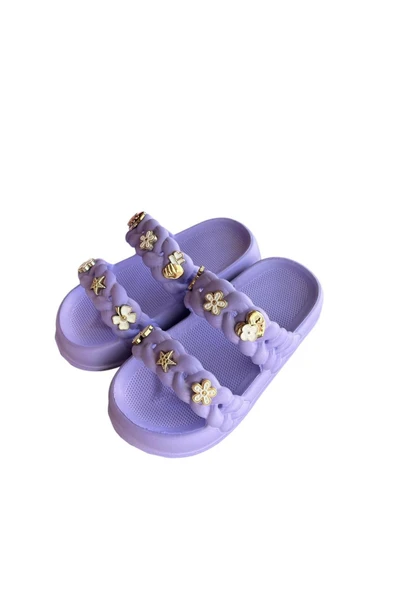 güven kundura Kız Çocuk Eva Taşlı Terlik - Resim 8