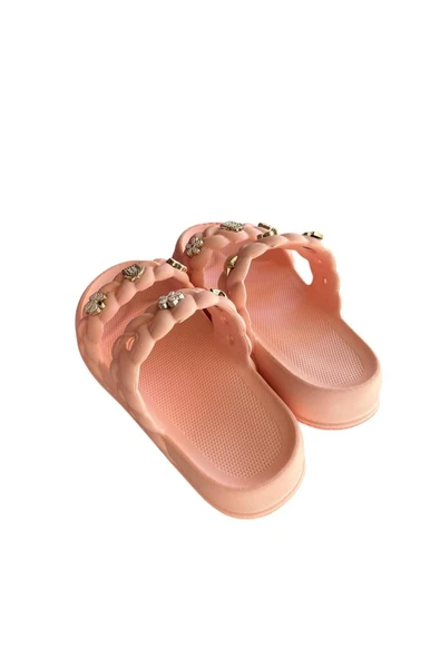 güven kundura Kız Çocuk Eva Taşlı Terlik - Resim 3