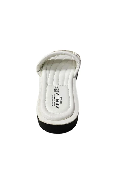 Apella Kadın Düz Taban Taşlı Terlik - Resim 3