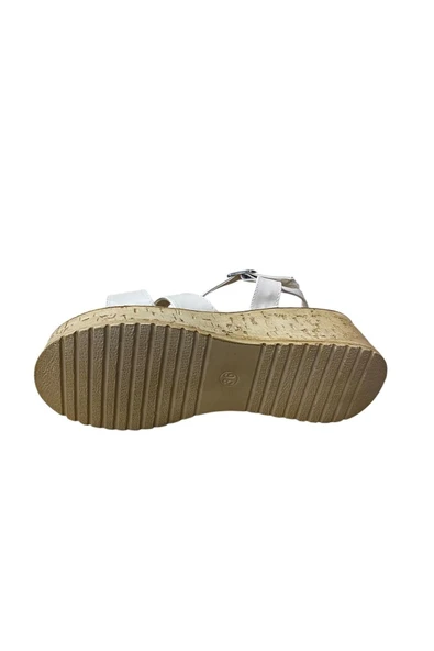 Shoes Kadın Dolgu Topuklu Kalın Tabanlı Çapraz Bantlı Yazlık Ayakkabı - 8