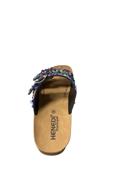 henedi Kadın Taşlı Terlik - Resim 5