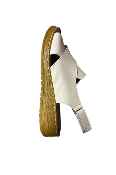 WHİTE LİNE Kadın Düz Taban Yazlık Ayakkabı Sandalet - Resim 7