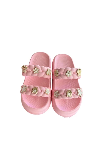 güven kundura Kız Çocuk Taşlı Terlik - Resim 10