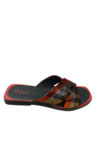 POLEX Kadın Düz İnce Taban Rugan Terlik - Resim 7