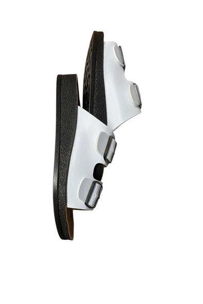 POLEX Çift Toka Beyaz Terlik - 2