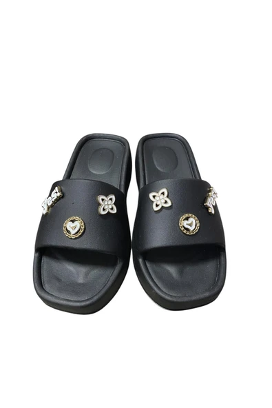 monapicco Kadın  Kalın Taban  Eva Taşlı Terlik - Resim 6