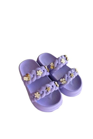 güven kundura Kız Çocuk Eva Taşlı Terlik - Resim 6