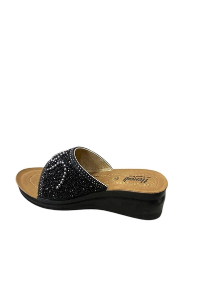 henedi Kadın Dolgu Topuk Taşlı Terlik - Resim 4