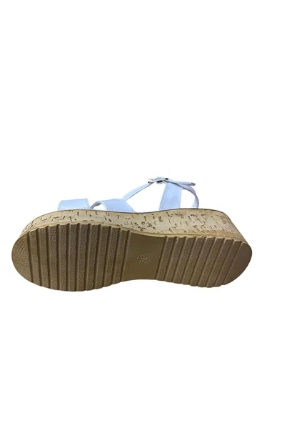 Shoes Kadın Dolgu Topuklu Kalın Tabanlı Çapraz Bantlı Yazlık Ayakkabı - 3