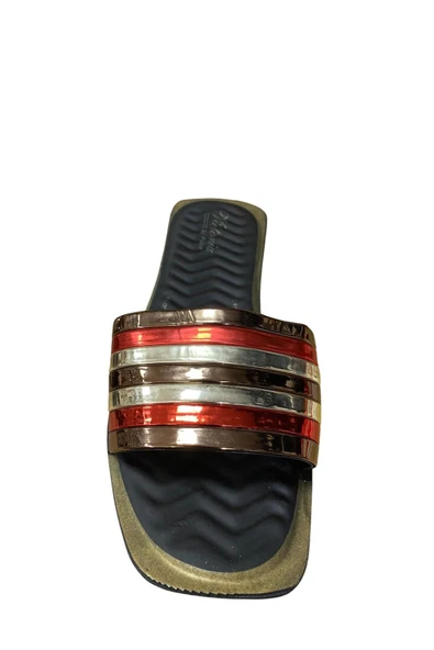 POLEX Kadın Düz İnce Taban Rugan Terlik - Resim 5