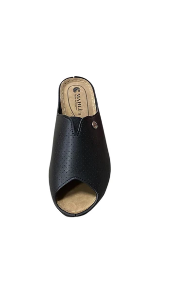 güven kundura Kadın Dolgu Topuk Terlik - Resim 3