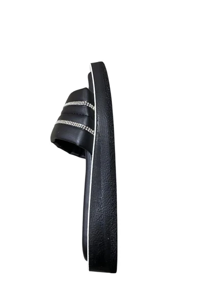 Apella Kadın Düz Taban Taşlı Terlik - Resim 8