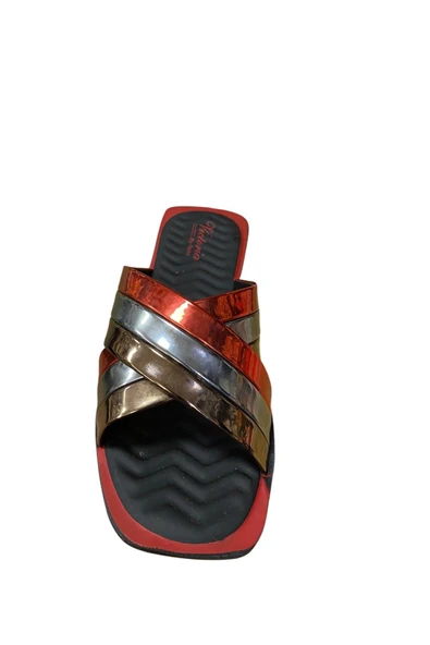 POLEX Kadın Düz İnce Taban Rugan Terlik - Resim 9