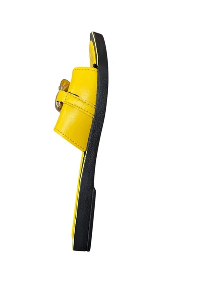 güven kundura Kadın Düz İnce Taban Tokalı Terlik - Resim 2