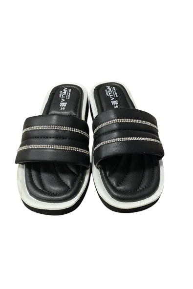 Apella Kadın Düz Taban Taşlı Terlik - Resim 12