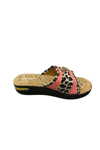 POLEX Kadın Kalın Taban Leoparlı Terlik - Resim 4