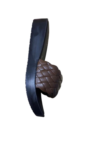 POLEX Kadın Dolgu Topuklu Örgülü Terlik - Resim 2