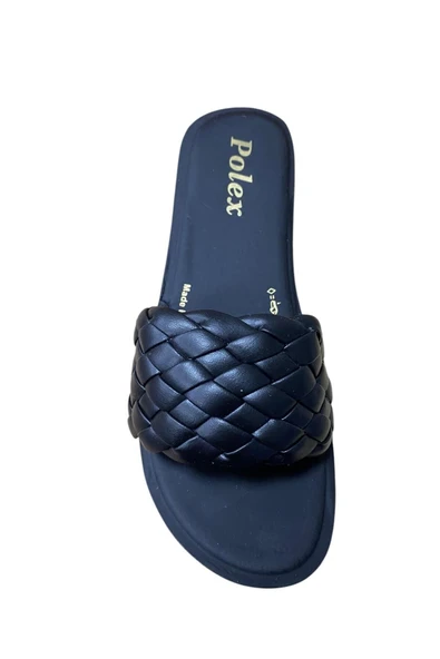 POLEX Kadın Dolgu Topuklu Örgülü Terlik - Resim 12