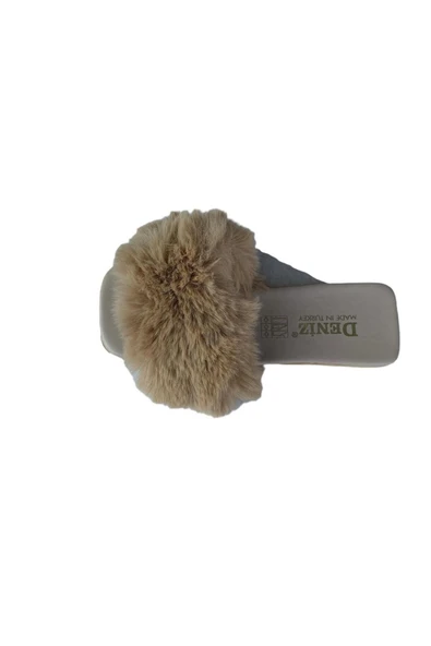 DENİZ Kadın Tüylü Terlik - Resim 3