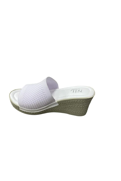 NİL Kadın Dolgu Topuk Triko Terlik - Resim 10