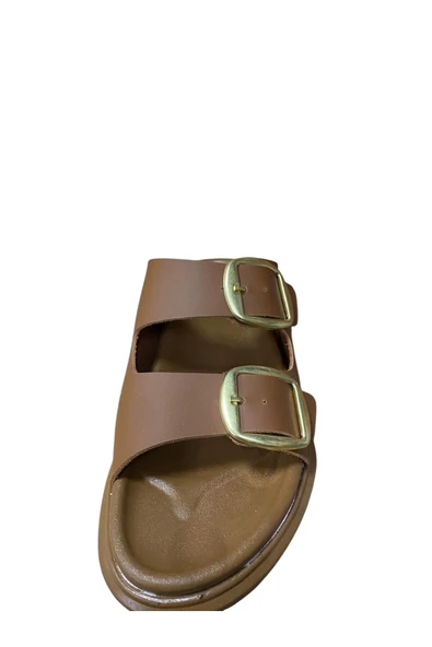 Shoes Kadın Tokalı Kalın Taban Terlik - Resim 11