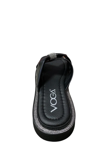 Voga Kadın Düz Taban Taşlı Terlik - Resim 2