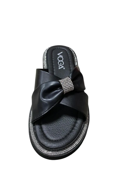 Voga Kadın Düz Taban Taşlı Terlik - Resim 8