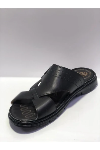 EKİCİ Erkek Siyah Deri Terlik ürün görseli