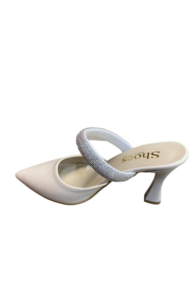 Shoes Kadın simli Kalın Topuklu Terlik - 10