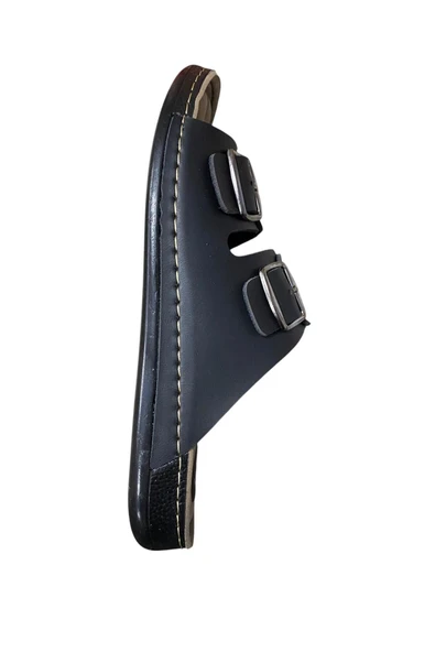 Apella Erkek Düz Taban Çift Toka Yazlık Terlik - Resim 5