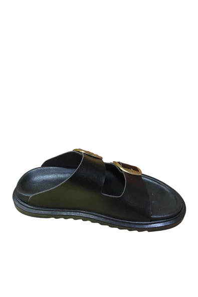 Shoes Kadın Tokalı Kalın Taban Terlik - Resim 6