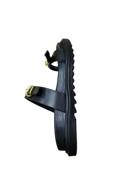 Shoes Kadın Kalın Taban İnce Bantlı Yazlık Terlik - Resim 3