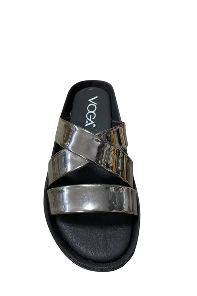 Voga Kadın Düz Taban Taşlı Terlik - Resim 2