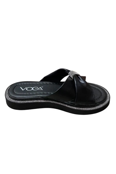 Voga Kadın Düz Taban Taşlı Terlik - Resim 7