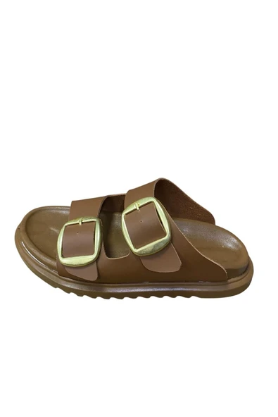 Shoes Kadın Tokalı Kalın Taban Terlik - Resim 7