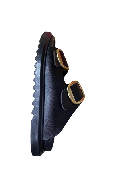 Shoes Kadın Tokalı Kalın Taban Terlik - Resim 3