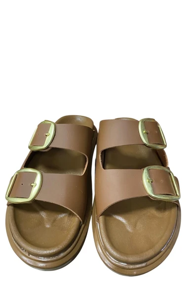 Shoes Kadın Tokalı Kalın Taban Terlik - Resim 8