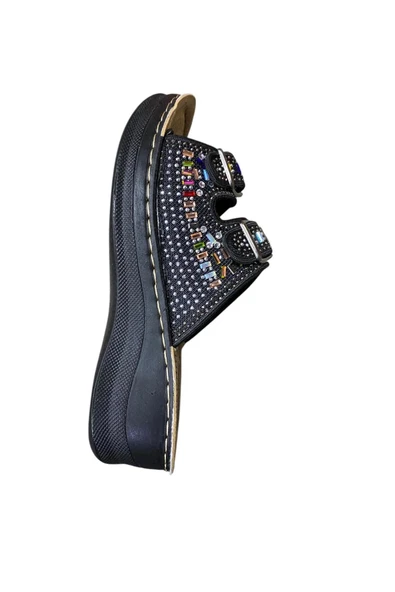 Apella Kadın Dolgu Topuk Taşlı Terlik - Resim 7