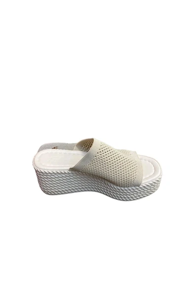 güven kundura Kadın Triko Kalın  Dolgu Topuklu Terlik ürün görseli