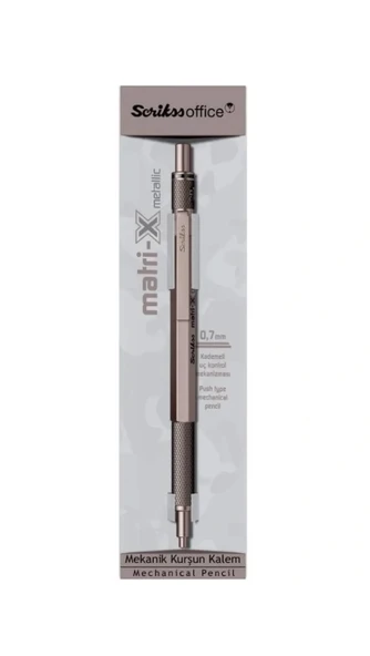 Scrikss Matri-X Versatil 0.7 mm Metalik Gri Şeffaf Ambalaj 5550