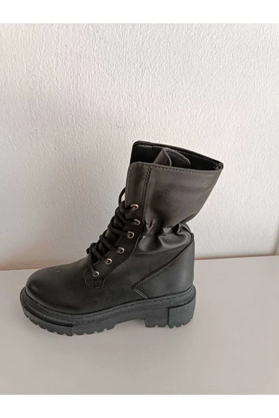 güven kundura Kadın Platfrom Düz Taban Süet Botlar - Resim 3