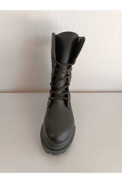 güven kundura Kadın Platfrom Düz Taban Süet Botlar - Resim 4