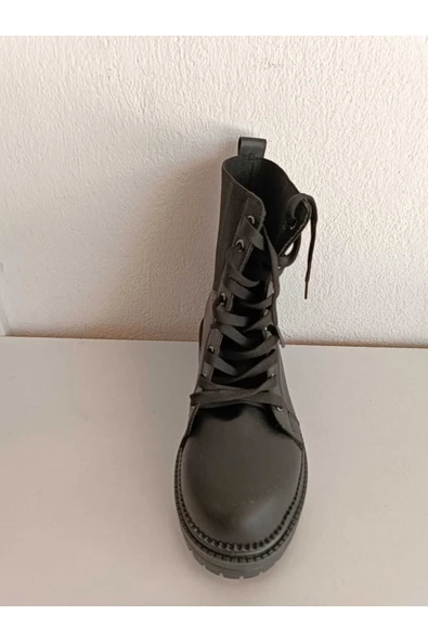 güven kundura Kadın Platfrom Düz Taban Süet Botlar - Resim 2