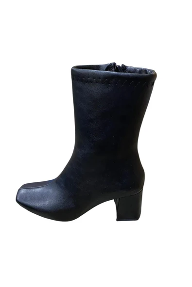 miçe shoes Kadın Kalın Topuklu Bilekli Bot - Resim 5
